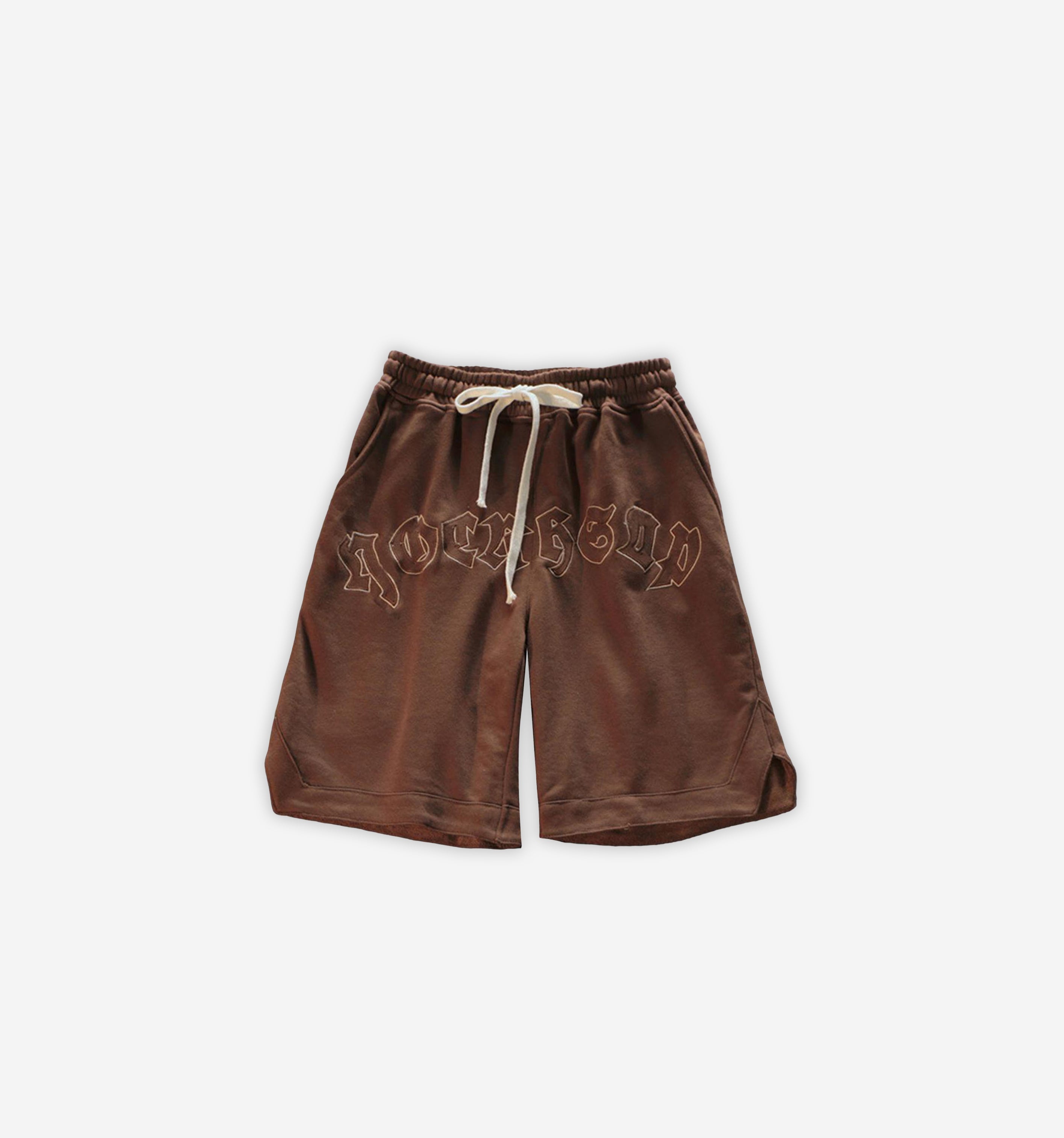 Light apricot casual shorts by 2KWRLD with a relaxed fit, displayed on a neutral background.