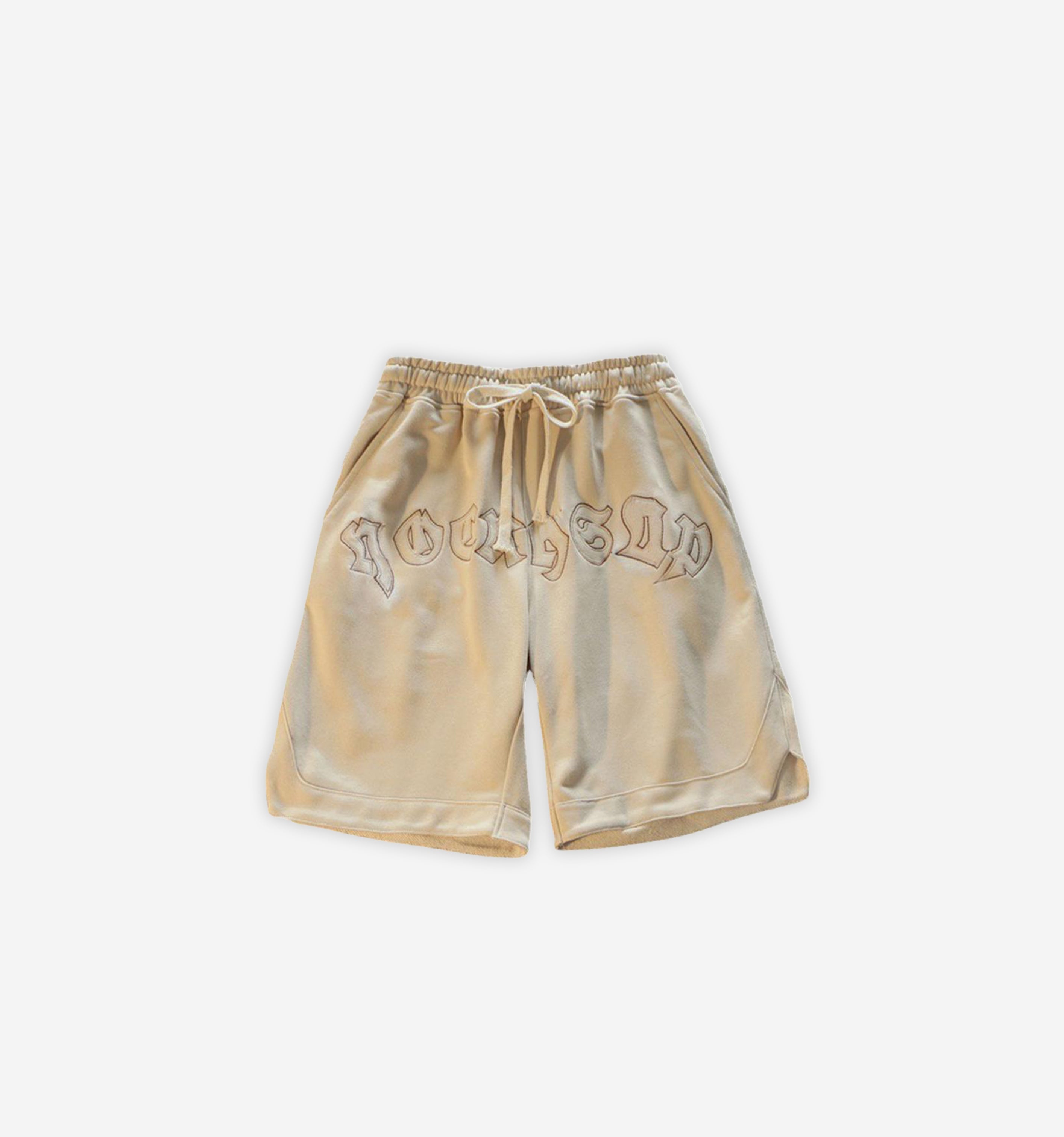 Light apricot 2KWRLD casual shorts with a relaxed fit, suitable for everyday wear and casual outings.