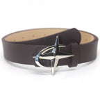 Black North Star Belt by 2KWRLD with a 105cm length, featuring a stylish star-themed design.