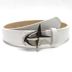 Black North Star belt by 2KWRLD with a 105cm length, featuring a sleek design and star-shaped buckle.