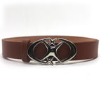 Black X Star Belt from 2KWRLD with a 105cm strap and star pattern, stylish accessory for casual or trendy outfits.