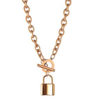 Black Lockdown Chain by 2KWRLD, durable steel chain with secure locking mechanism, ideal for security and fashion accessories.