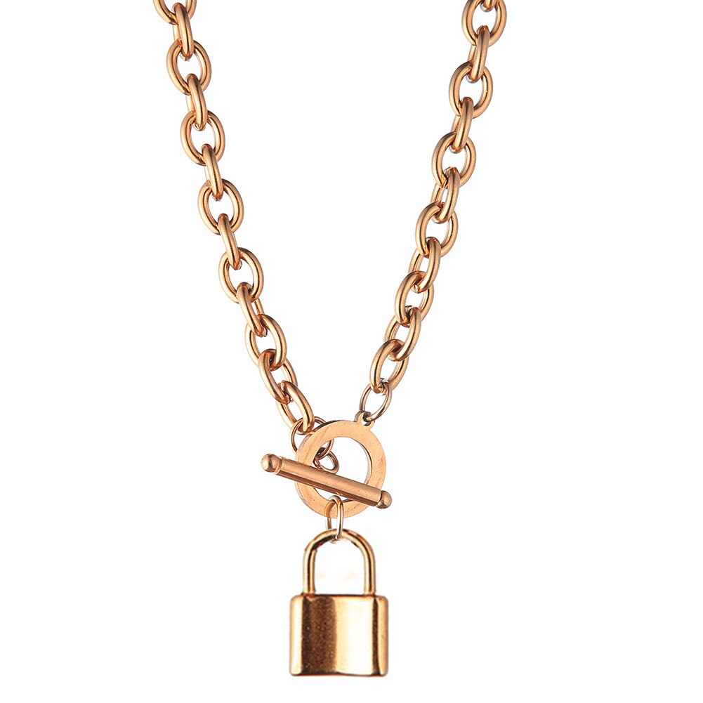 Black Lockdown Chain by 2KWRLD, durable steel chain with secure locking mechanism, ideal for security and fashion accessories.