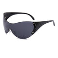 Black Fuse Oversize Glasses by 2KWRLD with large, rounded frames and clear lenses, stylish eyewear for a bold look.