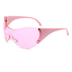 Black Fuse Oversize Glasses by 2KWRLD with large, round frames and clear lenses, stylish and modern eyewear for everyday wear.