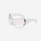 Black Fuse Oversize Glasses by 2KWRLD featuring large, round lenses and thick frames for a bold, fashionable look.