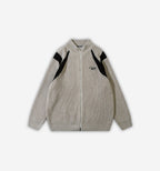 Black Cardigan Jacket by 2KWRLD featuring a cozy knit design and front button closure.