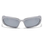 Pair of Aero Glasses by 2KWRLD with sleek, transparent frames and clear lenses on a white background.