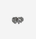 Two-tone dual stone ring by 2KWRLD featuring a sleek design with two sparkling stones set on a polished band.