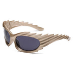 Orange Flame Glasses by 2KWRLD featuring vibrant flame design and stylish frame, perfect for bold fashion statements.