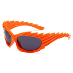 Orange Flame Glasses by 2KWRLD with vibrant flame design and stylish frame, perfect for bold fashion statements.