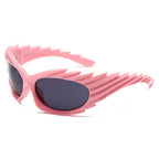 Orange flame glasses by 2KWRLD with vibrant flame design and clear lenses, stylish eyewear for fashion-forward looks.