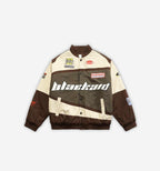 Blackaid Brown Jacket by 2KWRLD, featuring a sleek black and brown design with a modern, stylish fit.