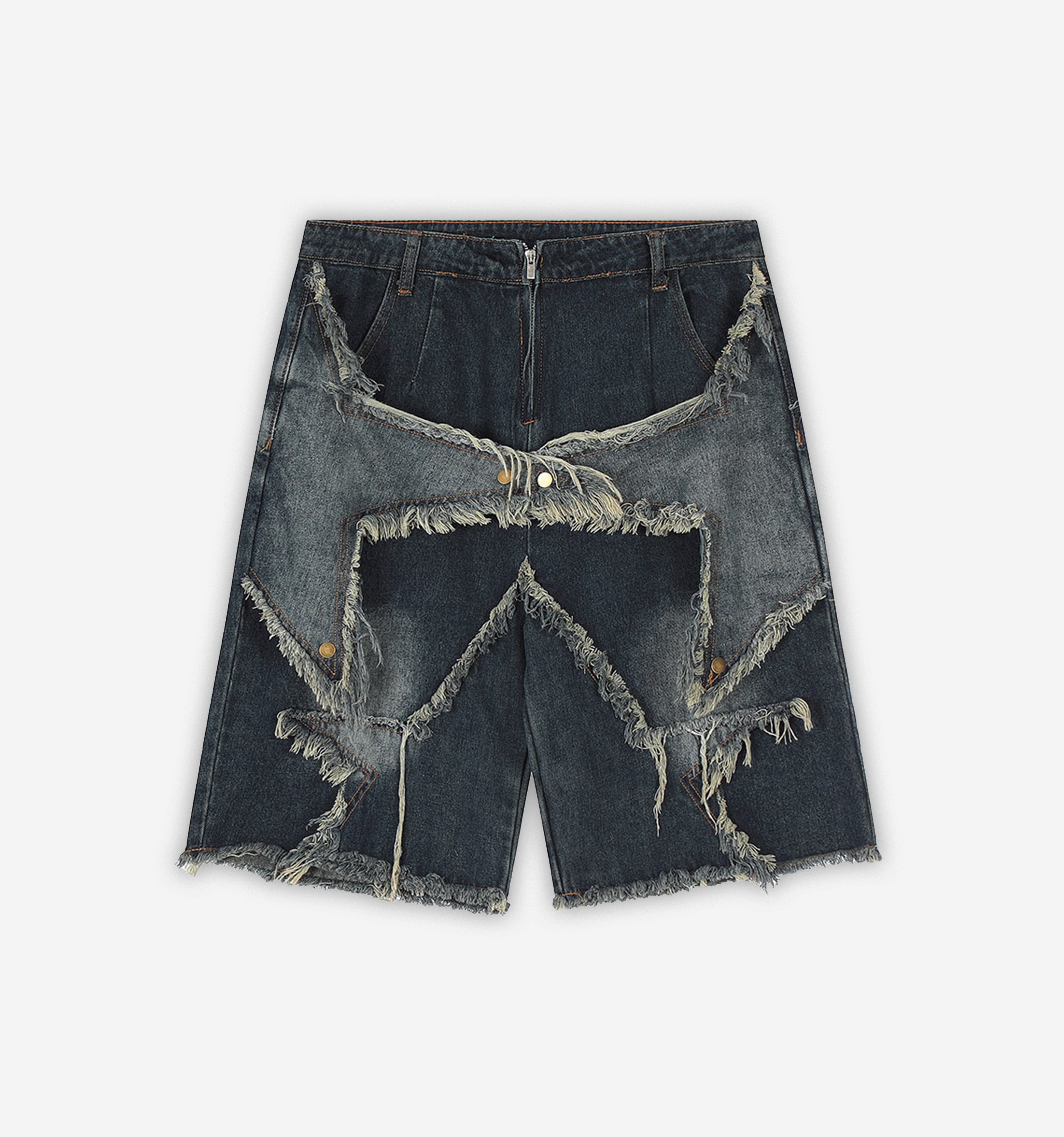 2KWRLD™ Distressed Star Jorts - 2K WRLD