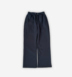 Black sweat pants on a white background