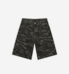 Camouflage shorts on a white background