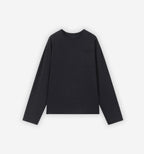 Black 2KWRLD base layer longsleeve shirt, close-up view showing soft fabric and fitted design for athletic or casual wear.