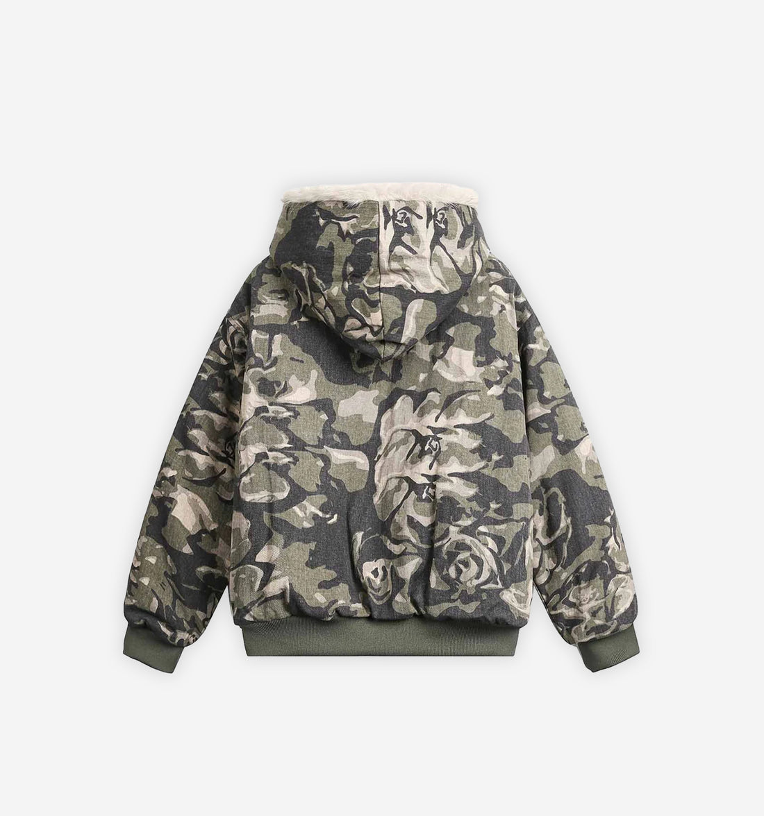 Cropped Camo Canvas Jacket