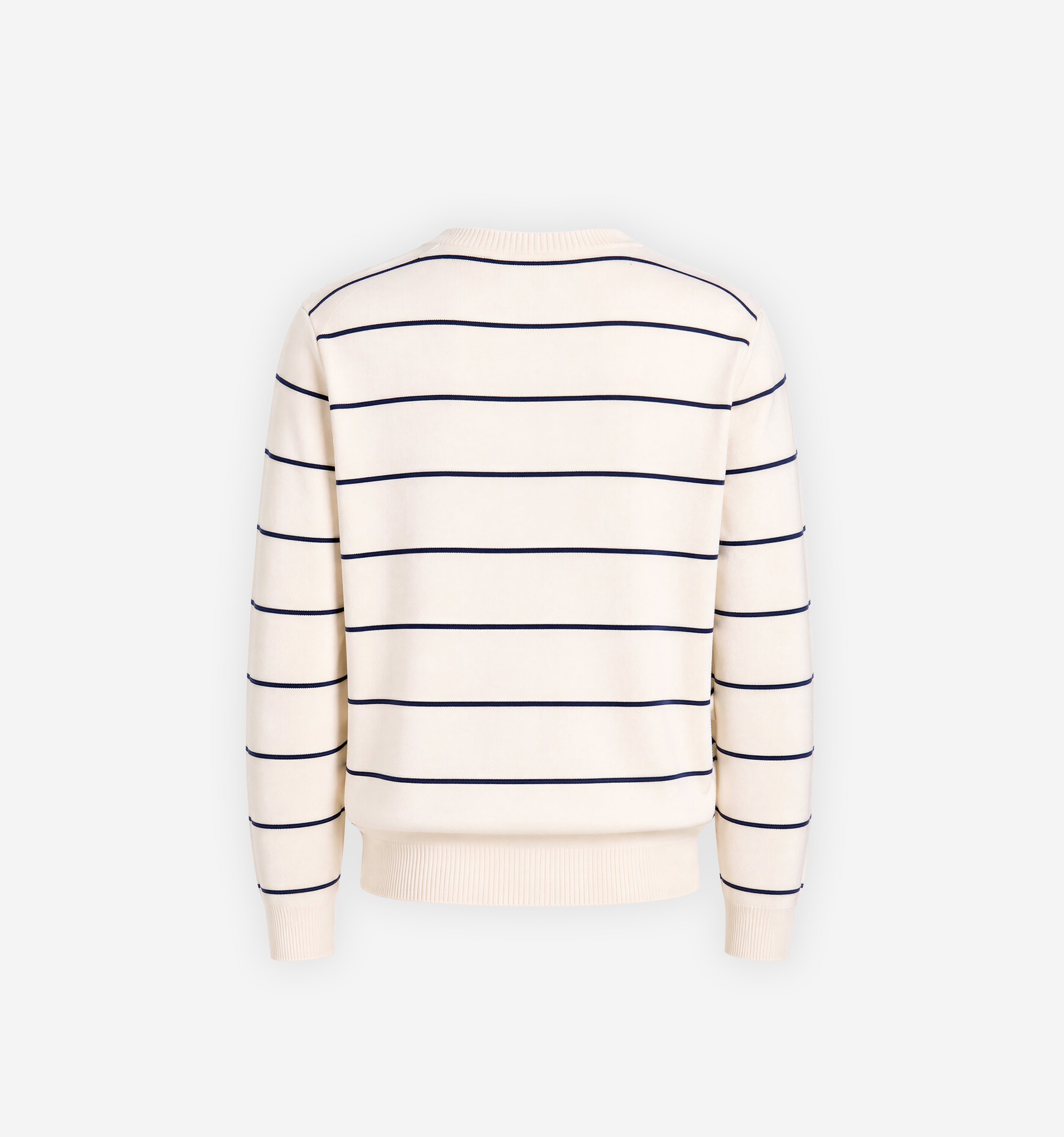 Striped sweater by 2KWRLD featuring colorful horizontal stripes and a cozy knit fabric, perfect for casual wear.