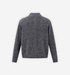 2KWRLD melange knit cardigan showing soft, patterned fabric with long sleeves and a cozy, stylish fit.