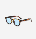 Calverton sunglasses by 2KWRLD featuring black frames and dark tinted lenses on a neutral background.