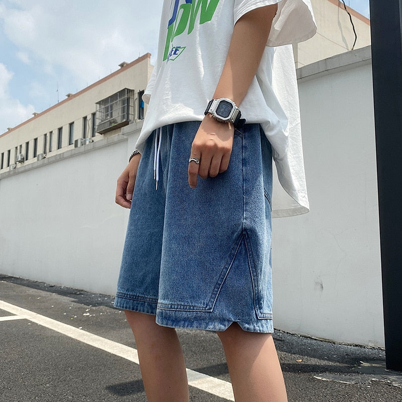 Loose Denim Shorts - 2K WRLD