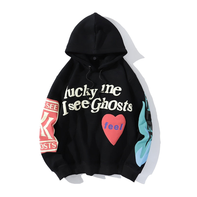 2KWRLD™ "Lucky me I see ghosts" Hoodie - 2K WRLD