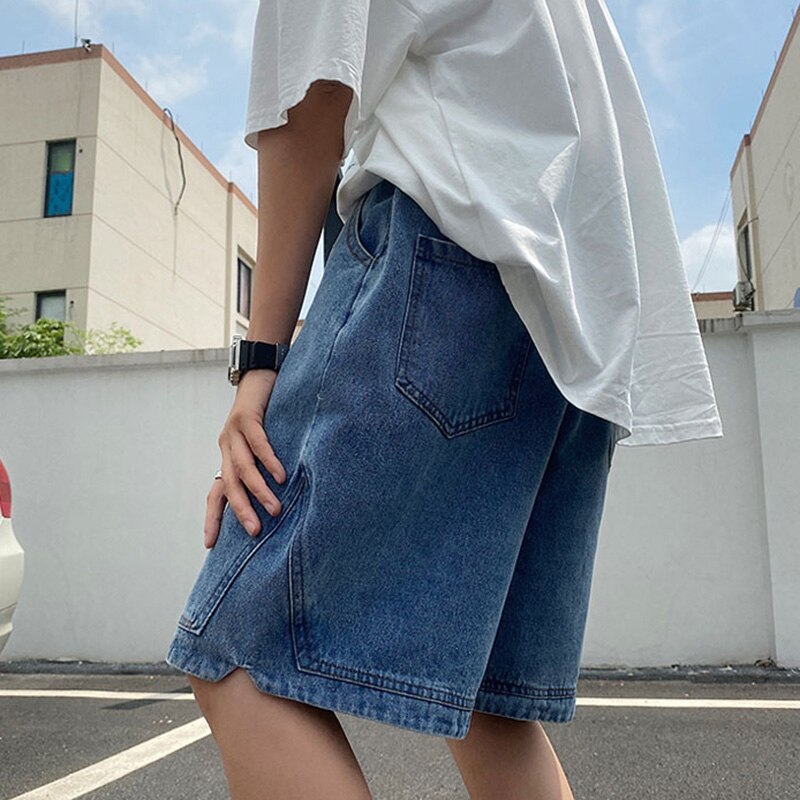 Loose Denim Shorts - 2K WRLD