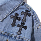 2KWRLD™ Cross Denim Jacket - 2K WRLD