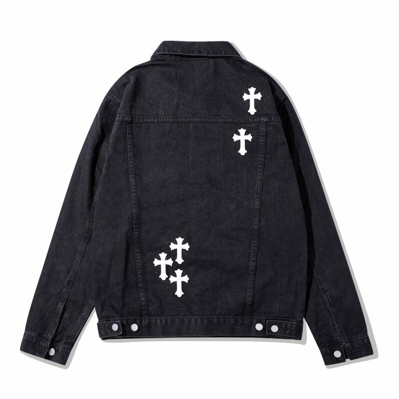 2KWRLD™ Cross Denim Jacket - 2K WRLD