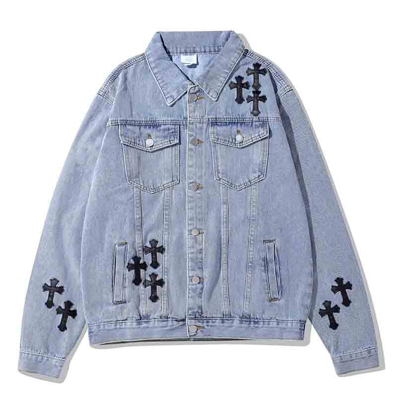 2KWRLD™ Cross Denim Jacket - 2K WRLD