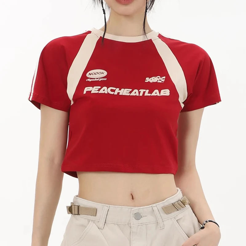 2KWRLD™ Stretchy Short Sleeve Crop Top