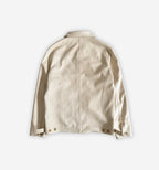 Back view of 2K WRLD Suede Jacket V2 in tan, showcasing the soft suede material and tailored fit.