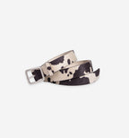 Black cow leather belt from 2KWRLD featuring a classic design and sturdy buckle for casual or formal wear.