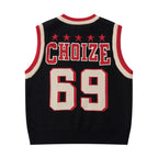 Black 2KWRLD Choize vest shown on a mannequin, featuring a sleek design and front zipper for a modern, stylish look.