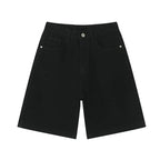 Blue Resist Jorts by 2KWRLD featuring distressed denim, casual fit, and rolled hems perfect for summer wear.