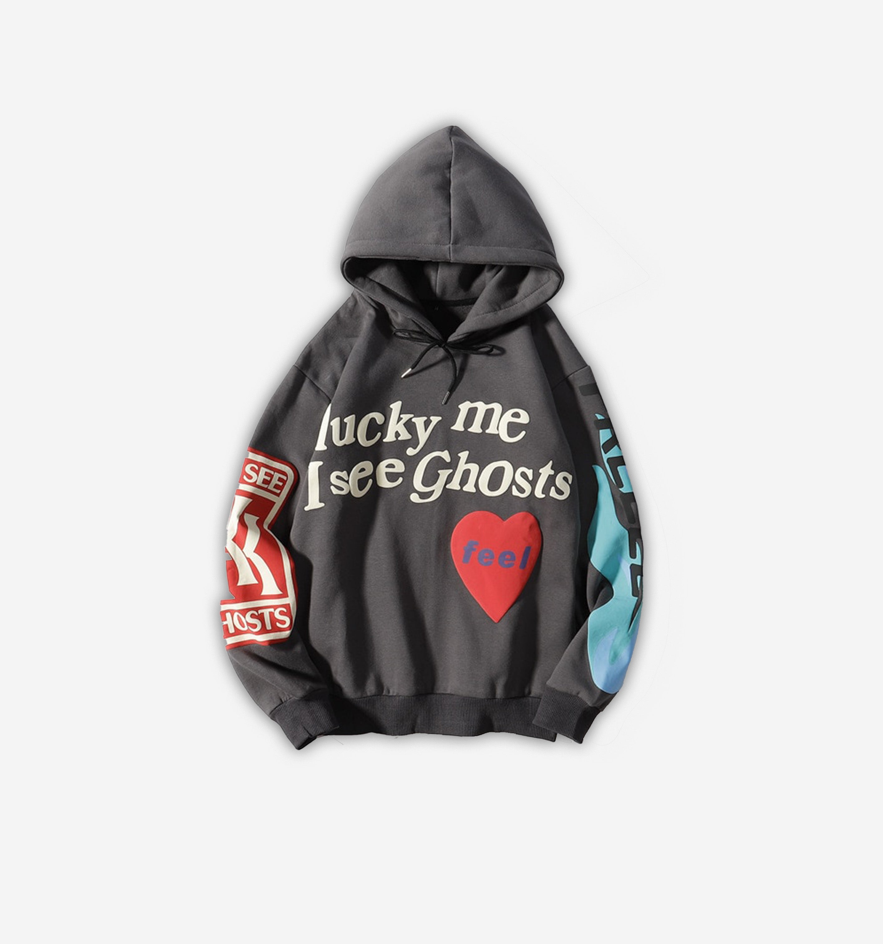2KWRLD™ "Lucky me I see ghosts" Hoodie - 2K WRLD