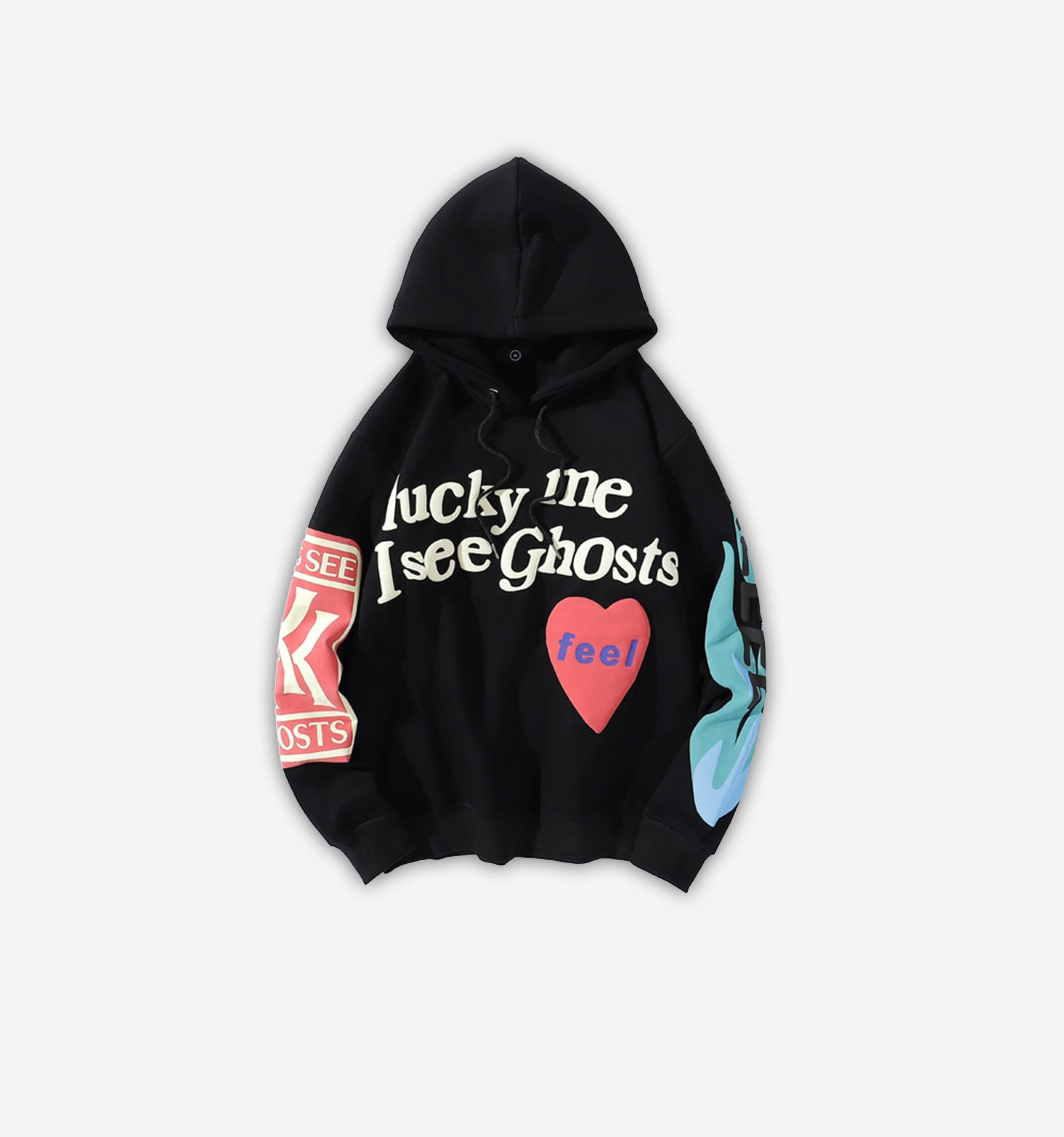 2KWRLD™ "Lucky me I see ghosts" Hoodie - 2K WRLD