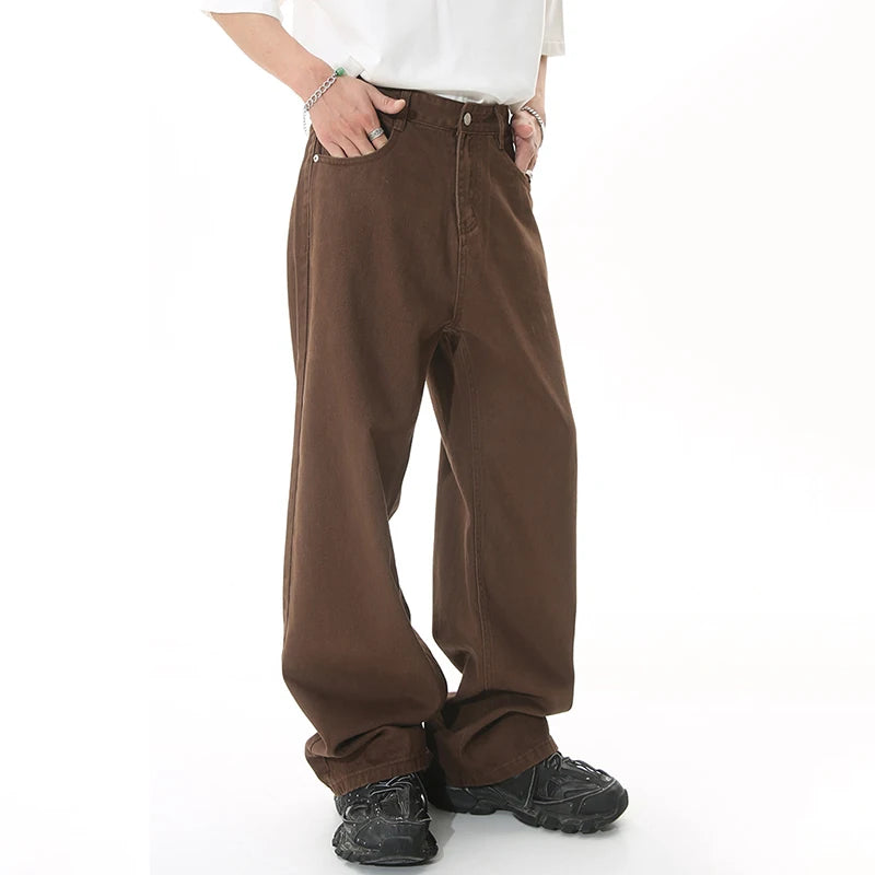 Khaki Stellar Light Denim from 2KWRLD featuring a stylish fit and subtle stitching details.