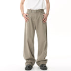 Khaki Stellar Light Denim jeans by 2KWRLD with a relaxed fit and subtle distressed details.