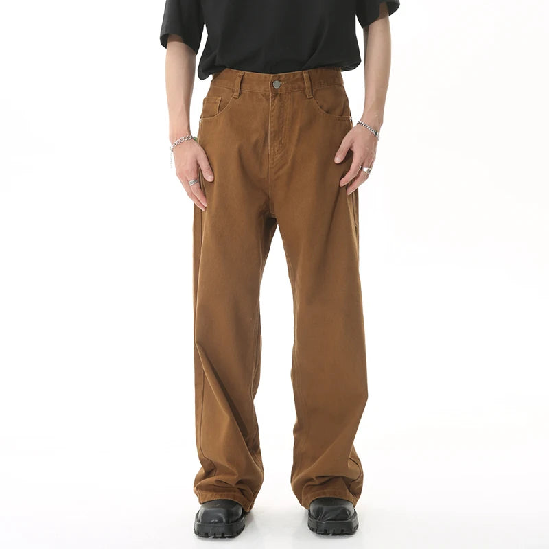 Khaki Stellar Light Denim from 2KWRLD featuring lightweight cotton fabric and classic denim styling.