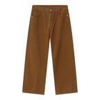 Khaki Stellar Light denim pants from 2KWRLD featuring a slim fit design and classic five-pocket styling.