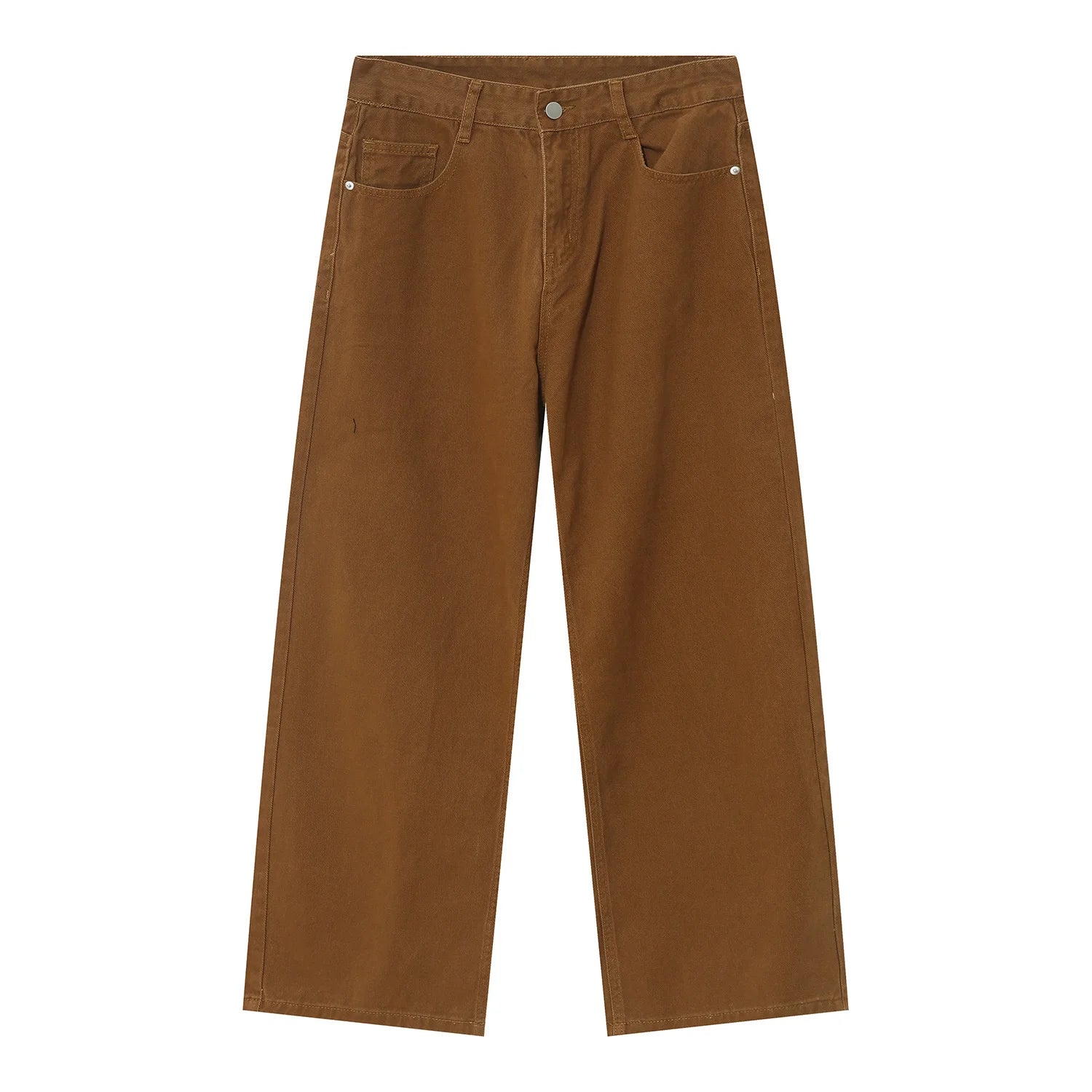 Khaki Stellar Light denim pants from 2KWRLD featuring a slim fit design and classic five-pocket styling.