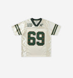 Black and white Star Jersey by 2KWRLD featuring star patterns and casual fit, shown on a hanger against a plain background.