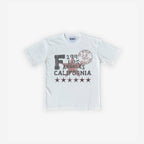 Black California T-Shirt by 2KWRLD featuring a California-themed graphic on soft 200 GSM cotton fabric.