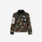 2KWRLD camo workwear jacket with durable fabric and multiple pockets, suitable for outdoor and work activities.