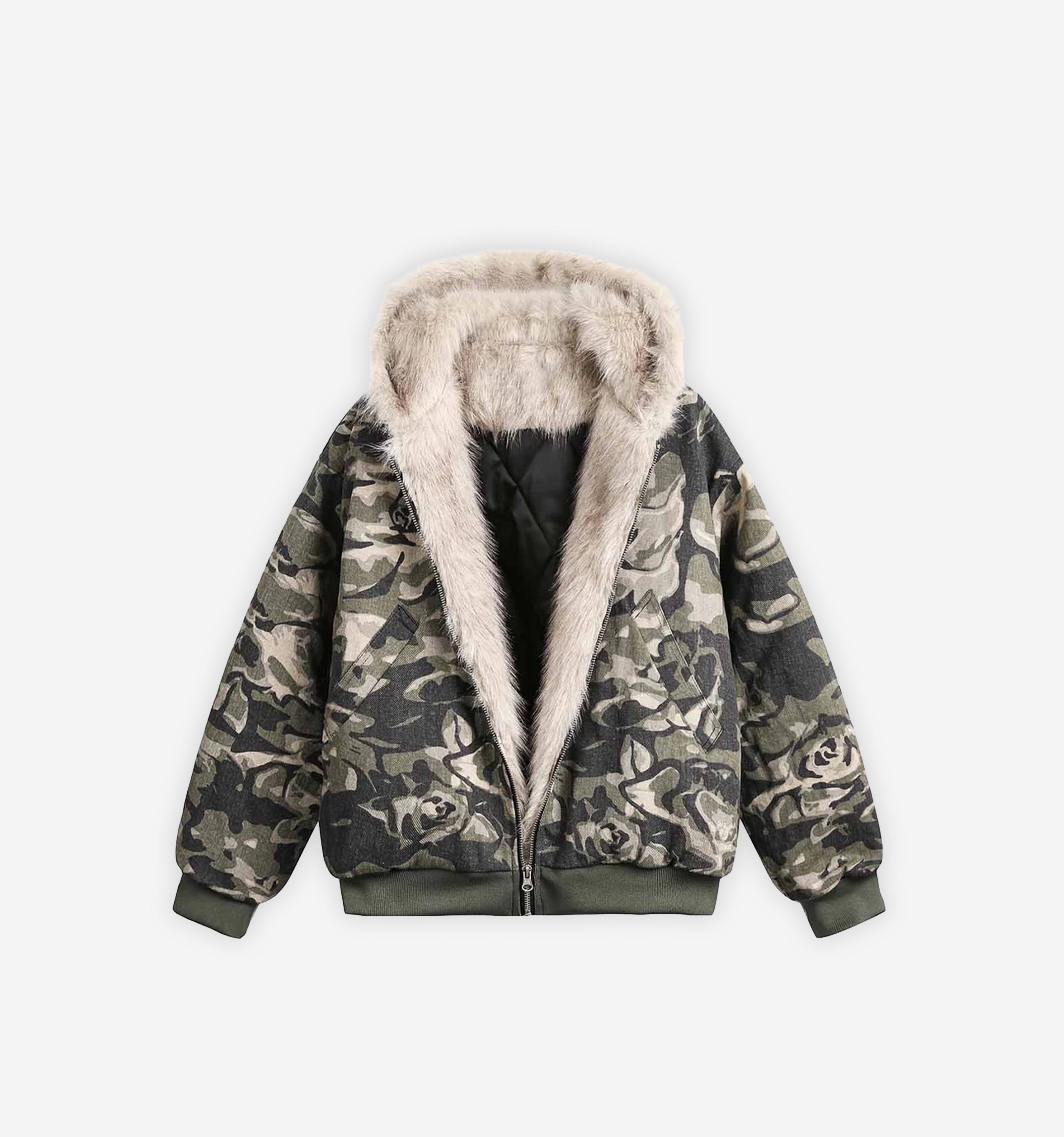 Cropped Camo Canvas Jacket – 2K WRLD