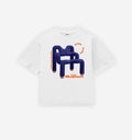 Black Ekstrem T-Shirt by 2KWRLD made of 200 GSM cotton, featuring a crew neck and short sleeves, laid flat on a white background.