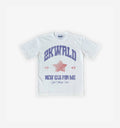 Black Trophy T-Shirt by 2KWRLD featuring a bold trophy graphic and casual fit, made from 200 GSM fabric.
