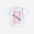 Black Untitled States T-Shirt by 2KWRLD featuring a minimalist map design on soft cotton fabric.